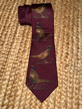 Westbury silk pheasant print tie